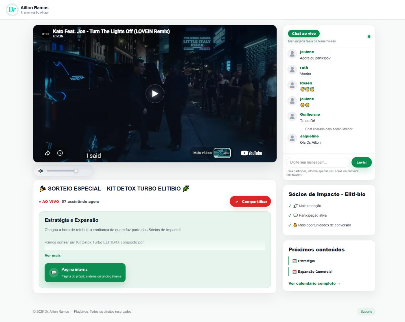 Estúdio de Transmissão Profissional